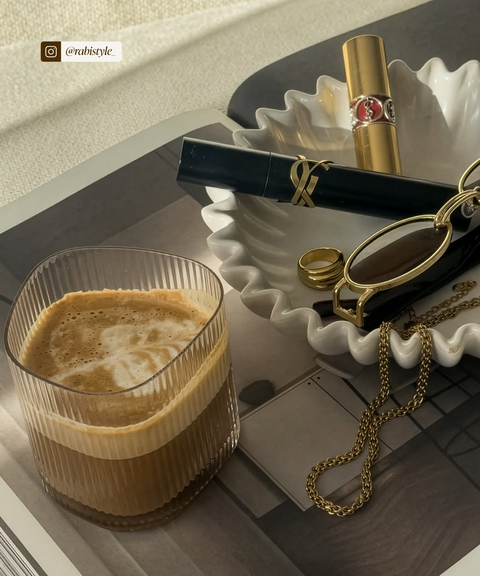 Kleines Trinkglas im gerillten Design | Venice