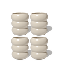 Wellenförmiger Keramik Becher Beige | Mya