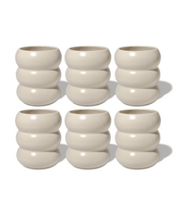 Wellenförmiger Keramik Becher Beige | Mya