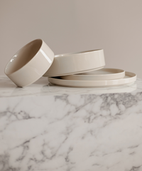 Geschirrset Beige glänzend | Nia