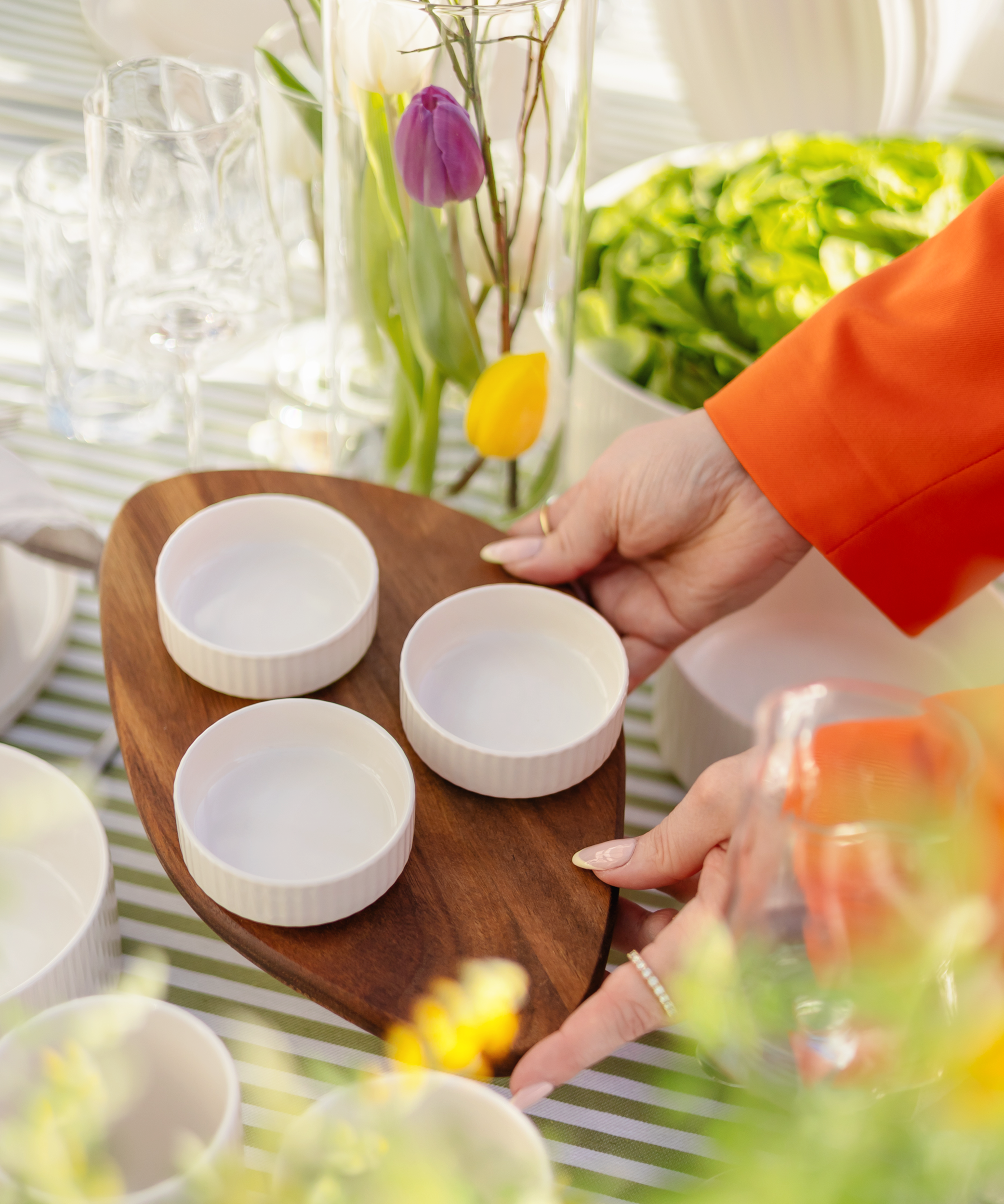 Dipschalen 6er Set in Cremeweiß gerillt | Nia