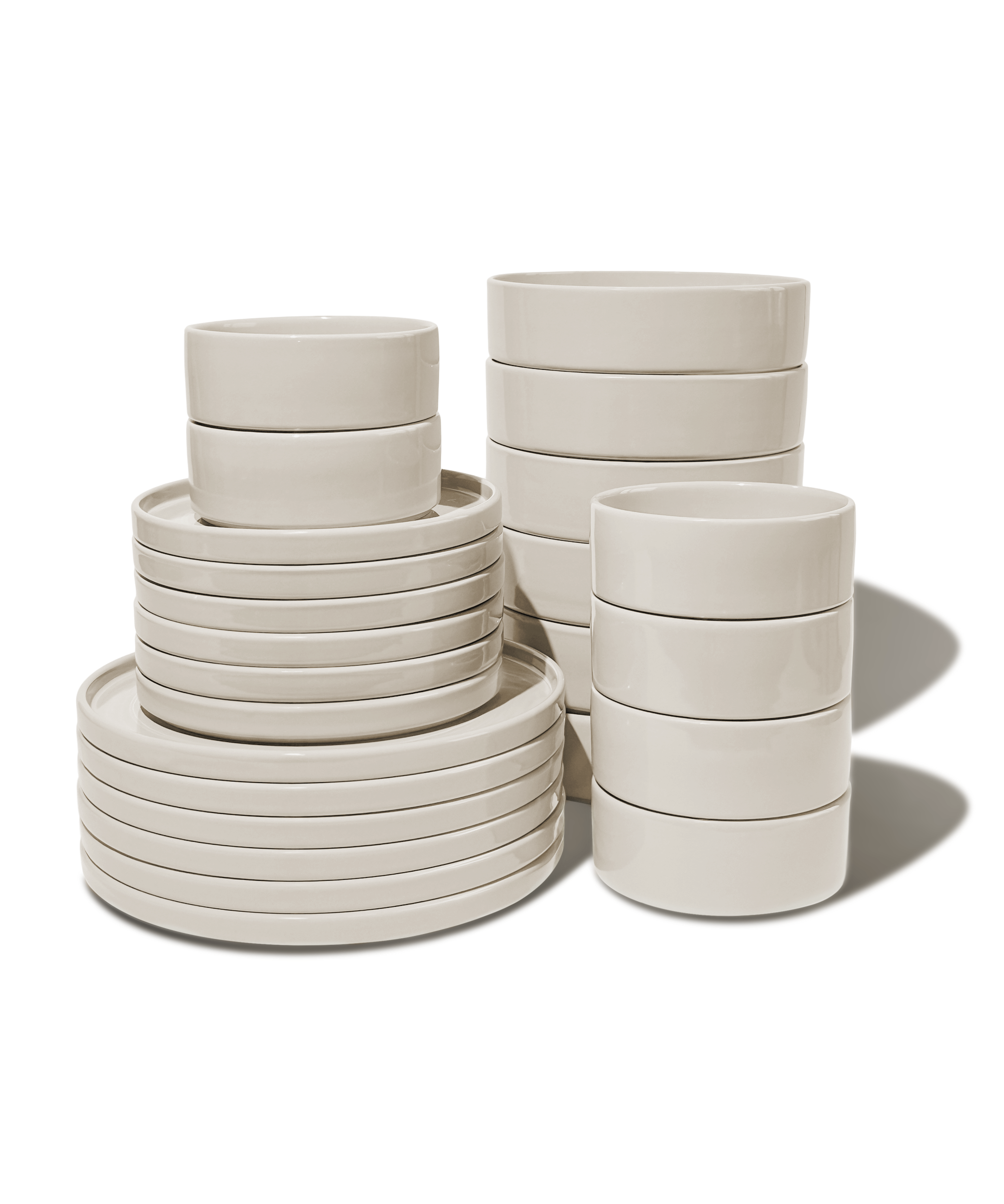 Geschirrset Beige glänzend | Nia
