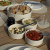 2er Set kleine Bowls cremeweiß gerillt | Nia
