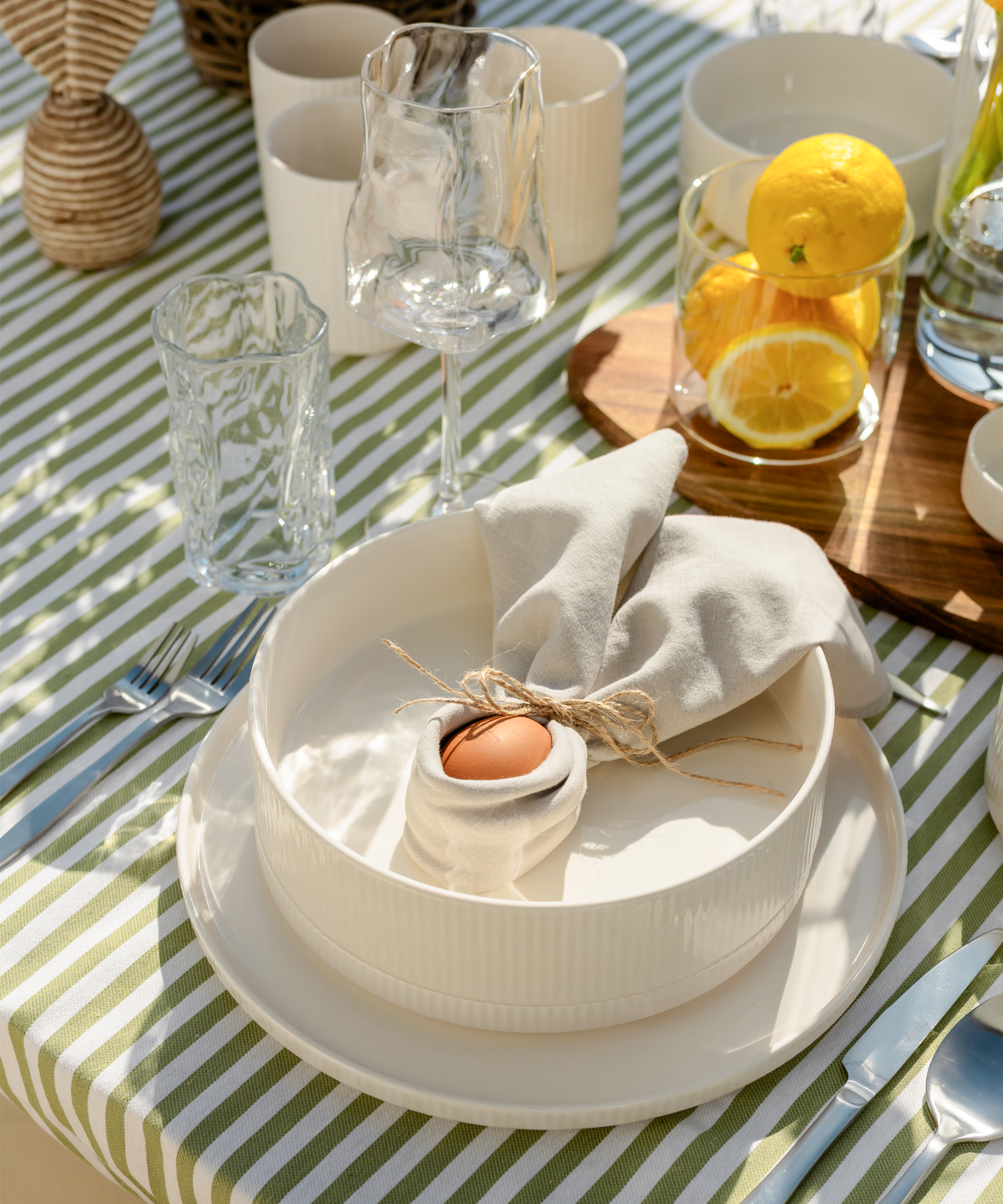 Beige Servietten 6er Set | Kyla