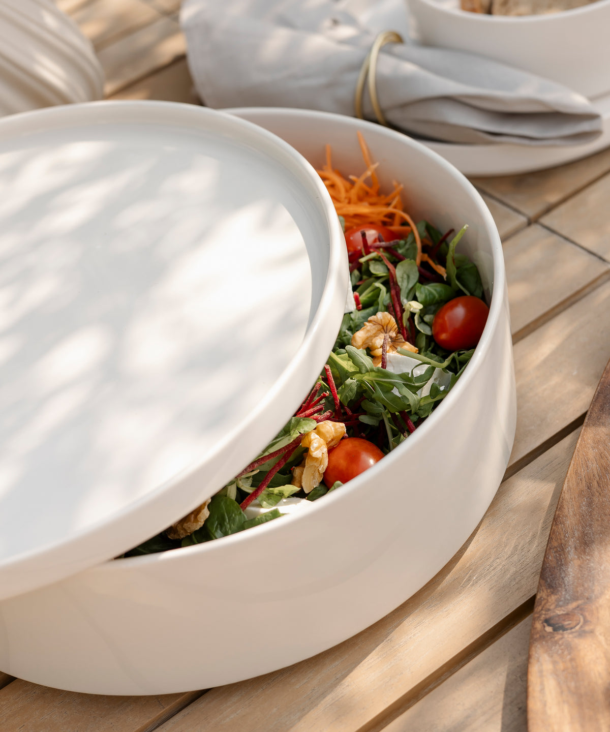 Große Bowl Ø27cm in Cremeweiß