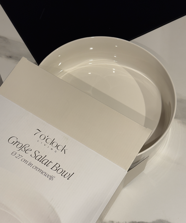 Große Bowl Ø27cm in Cremeweiß | Nia
