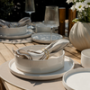 Teller- und Glasuntersetzer Taupe/Creme | Jade