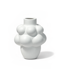 Weiße Keramik Vase mit skulpturaler Form | Nola