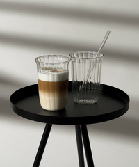 Glas Streifen-Design gerüschter Rand | Norway