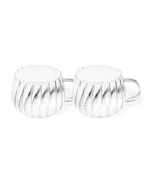Glastasse im Streifen-Design – norway collection von 7 O'CLOCK