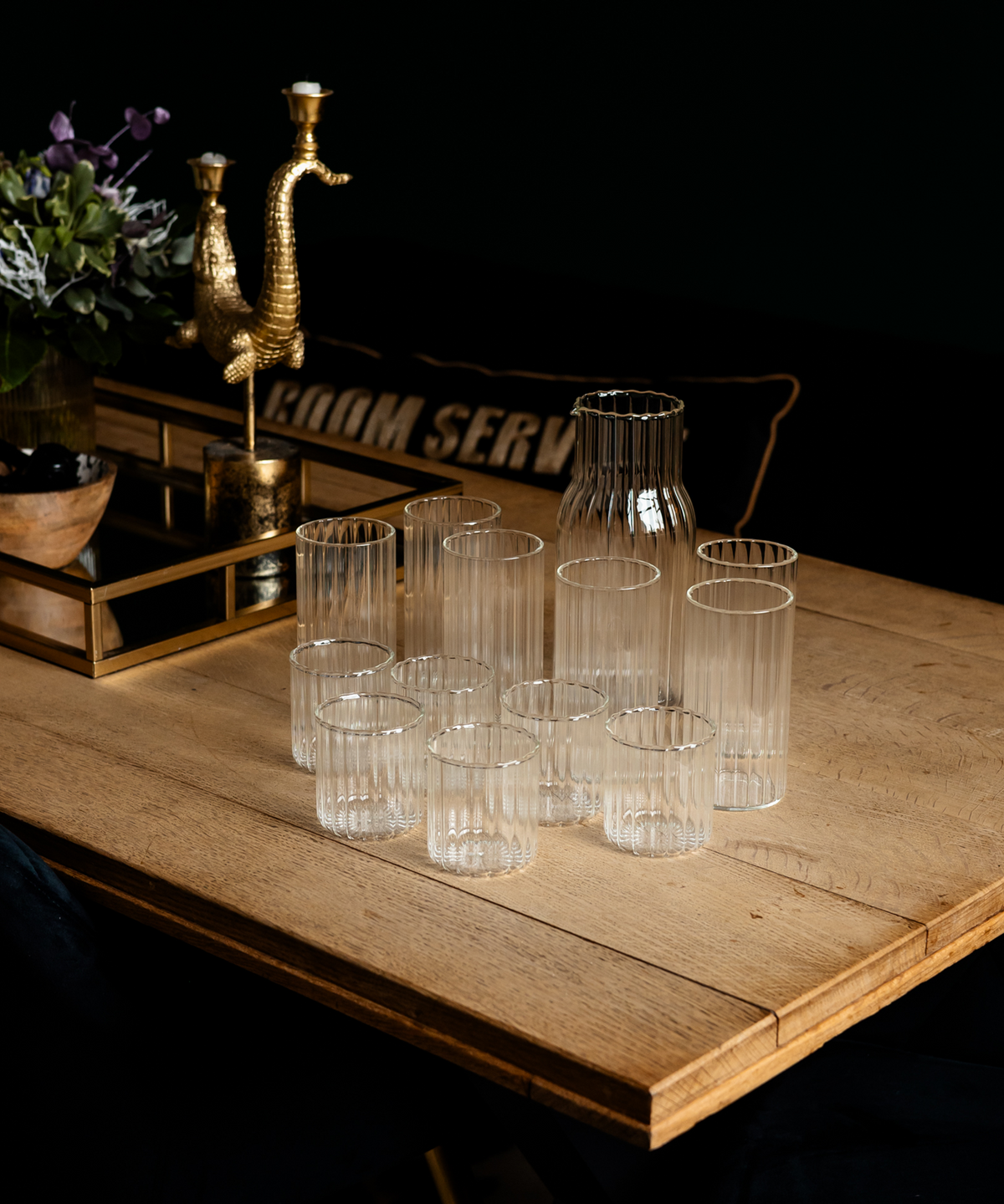Wasserkaraffe Streifen-Design