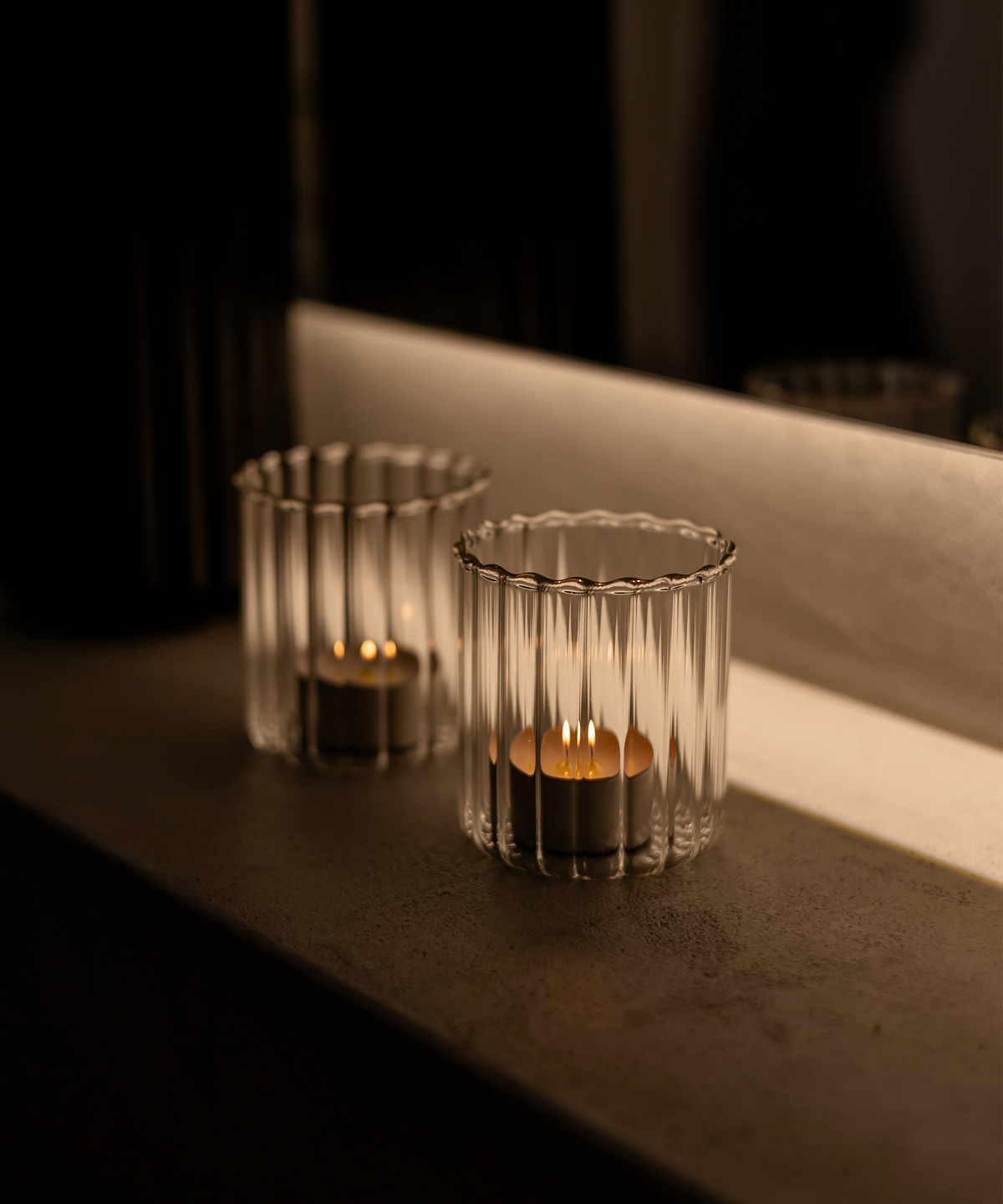 Kleines Trinkglas im Streifen-Design aus der Serie Norway – Materialdetail