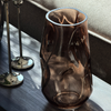 Glasvasen-Duo aus braunem Rauchglas | Nuru