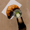 Geriffeltes Glas mit Glasdeckel & Glasstrohhalm | Paris