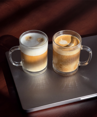 Geriffelte Glastasse 300 ml aus der Serie Paris – Detailansicht