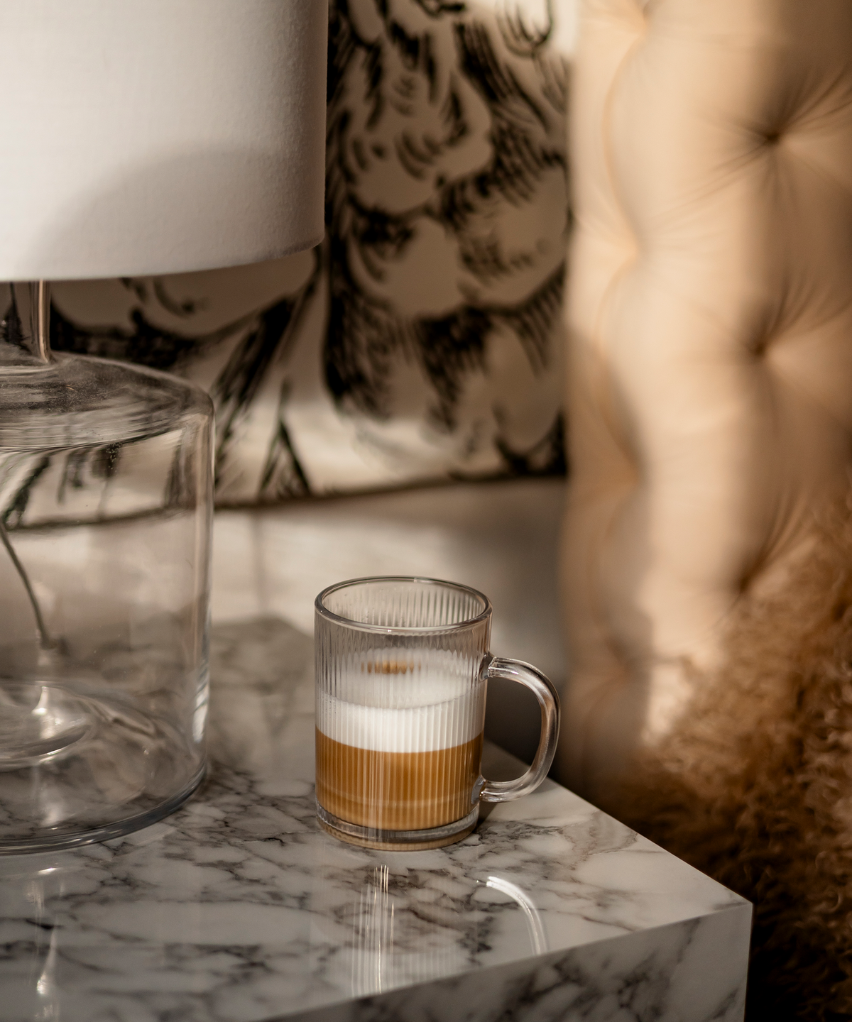 Geriffelte Glastasse 300 ml aus der Serie Paris – Größenübersicht im Vergleich