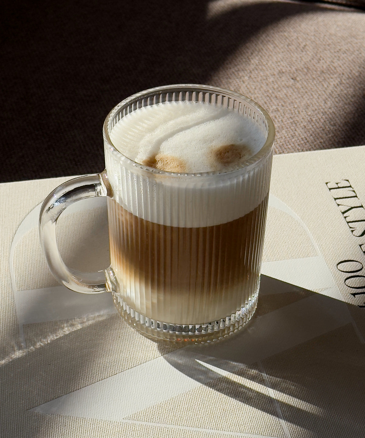 Geriffelte Glastasse (300ml)