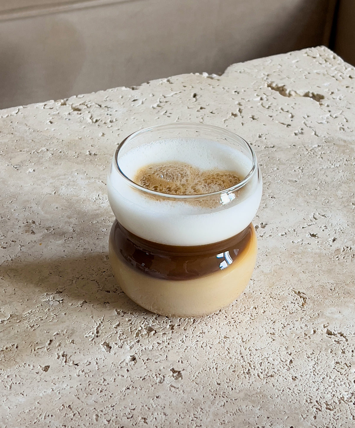 Kleines Glas mit zwei Bubbles aus der Serie Rio – Draufsicht