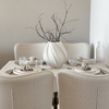 Set aus großer und kleiner Keramik Vase in Cremeweiß | Flora