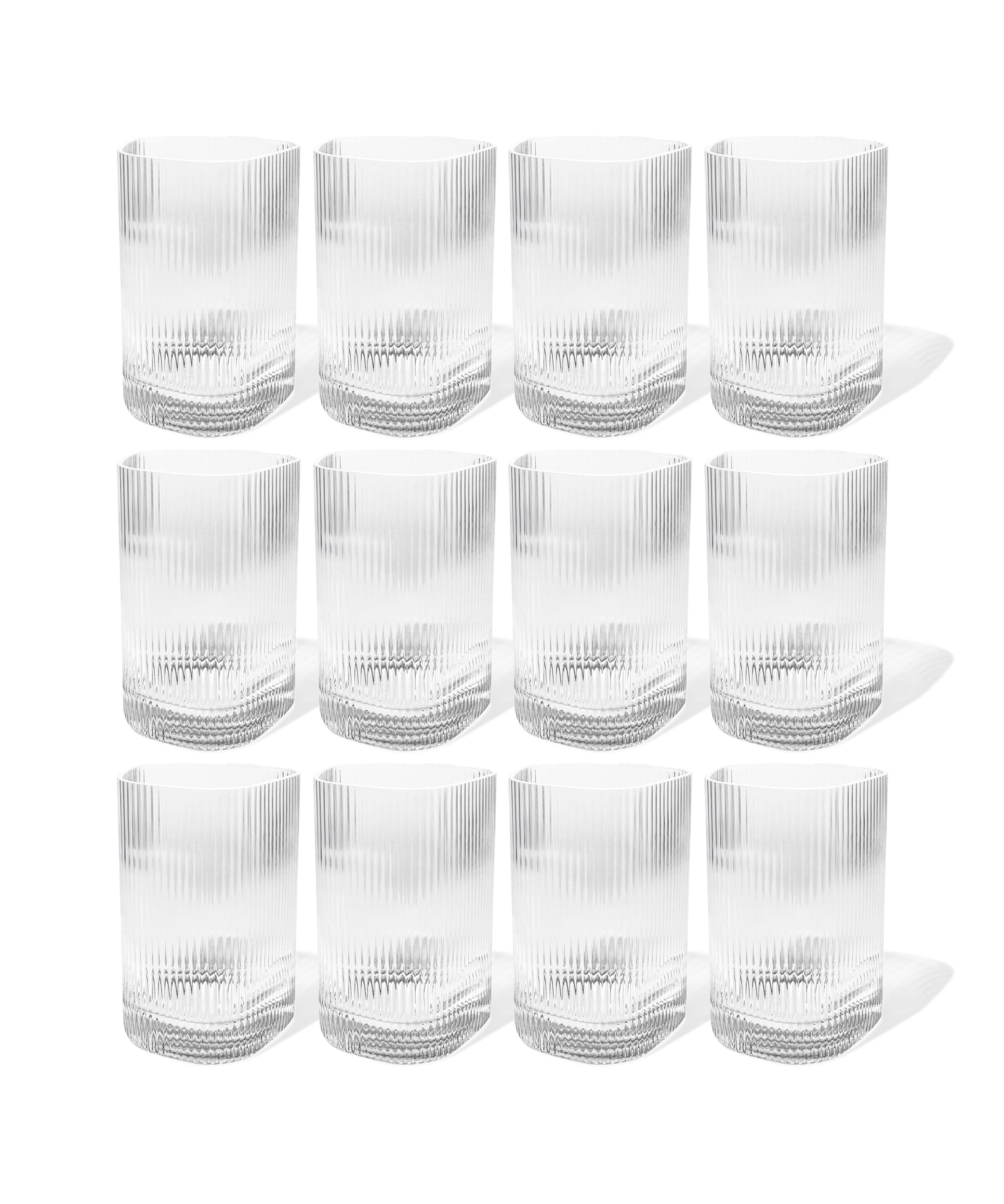 Großes Trinkglas im gerillten Design | Venice