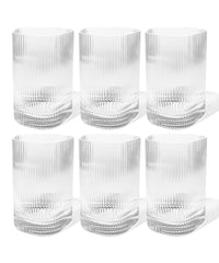 Großes Trinkglas im gerillten Design | Venice