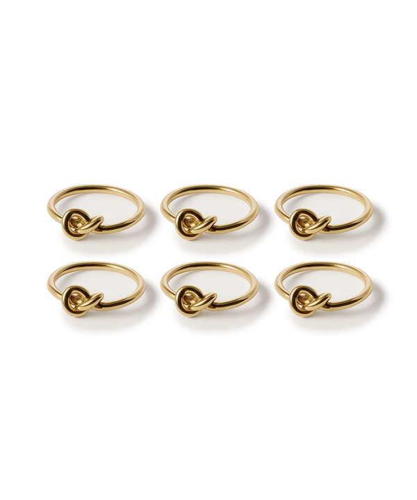 Serviettenringe Gold 6er Set | Tye