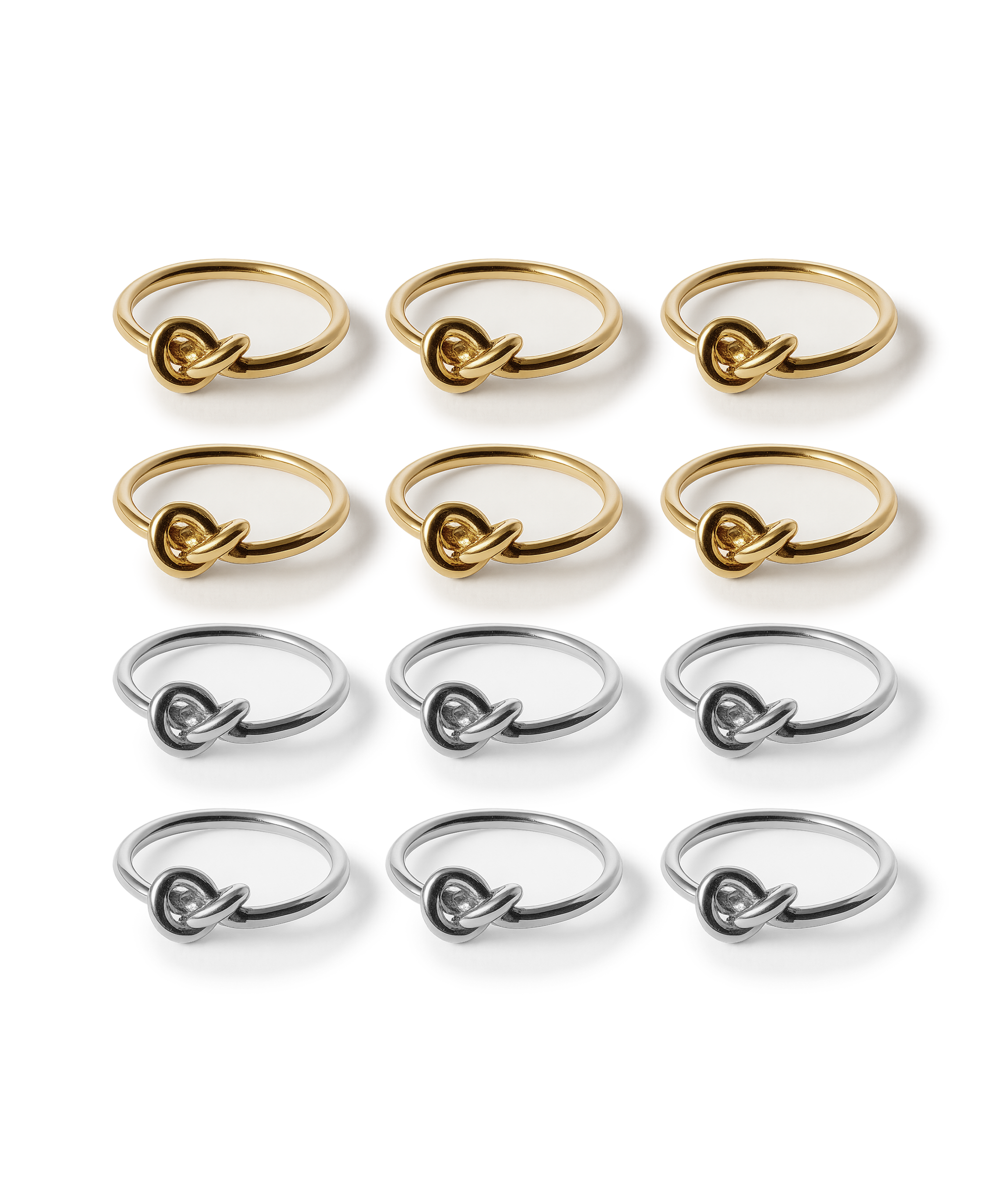 Serviettenringe Gold & Silber im 2x 6er Set | Tye
