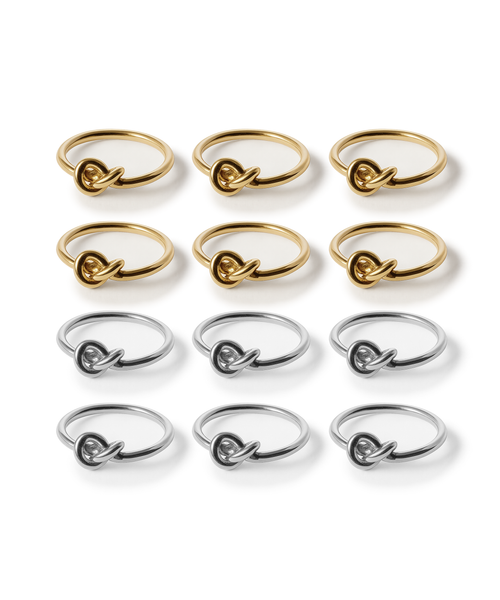 Serviettenringe in Gold und Silber im 2x 6er Set – tye collection von 7 O'CLOCK