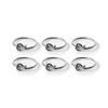 Serviettenringe Silber 6er Set | Tye