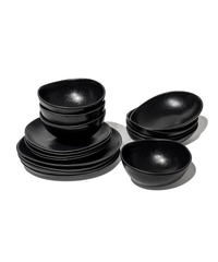 Handgefertigtes schwarzes Geschirr-Set | Aurea
