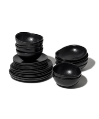 Handgefertigtes schwarzes Geschirr-Set | Aurea