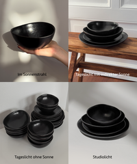 Handgefertigtes schwarzes Geschirr-Set | Aurea