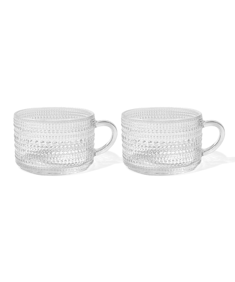 Glastasse mit Perlenbesatz – atlanta collection von 7 O'CLOCK