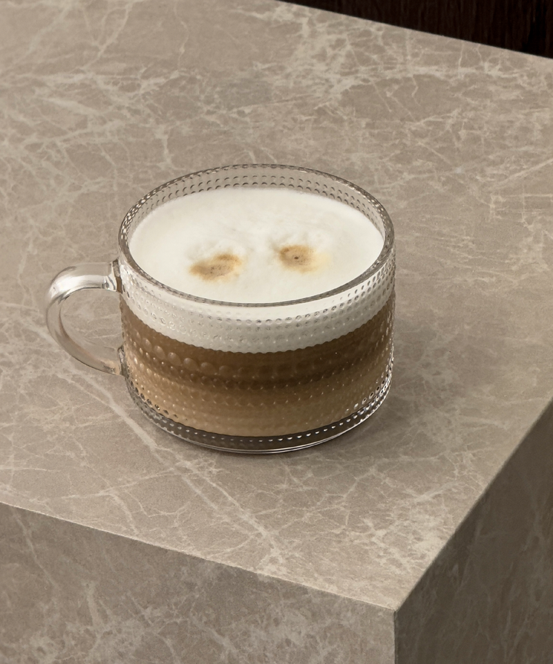 Perlenbesetzte Glastasse aus der Serie Atlanta – Größenübersicht