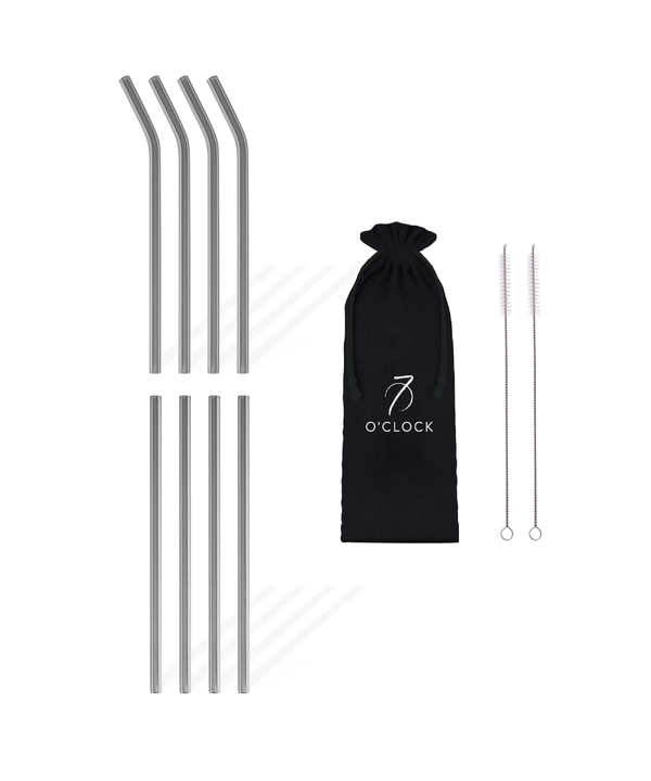 Schwarze Glasstrohhalme 8er Set | Aris