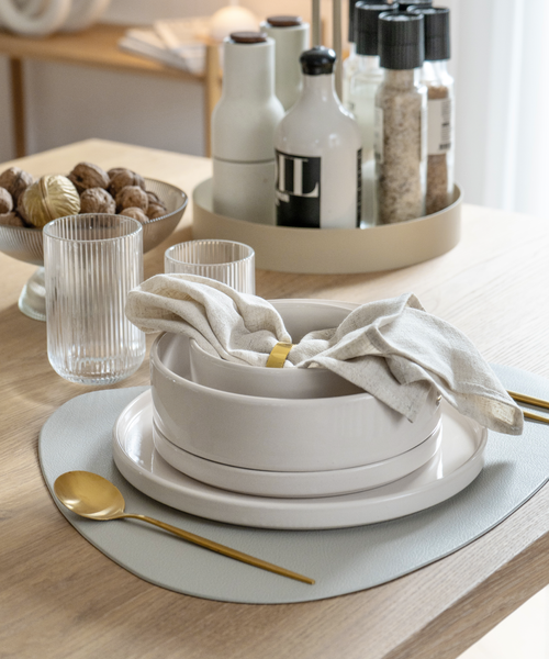 Geschirrset Cremeweiß, Serie Nia – Produktansicht