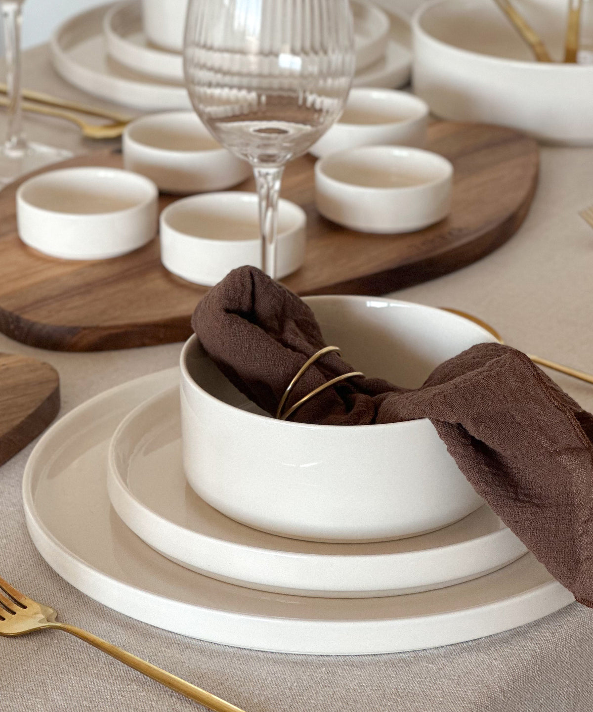 Serviettenringe Gold 6er Set, Serie Rina – Detailansicht