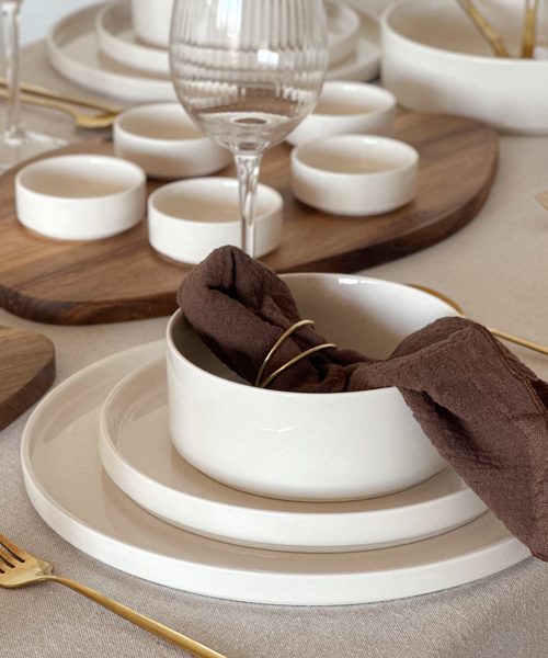 Serviettenringe Gold 6er Set, Serie Rina – Detailansicht