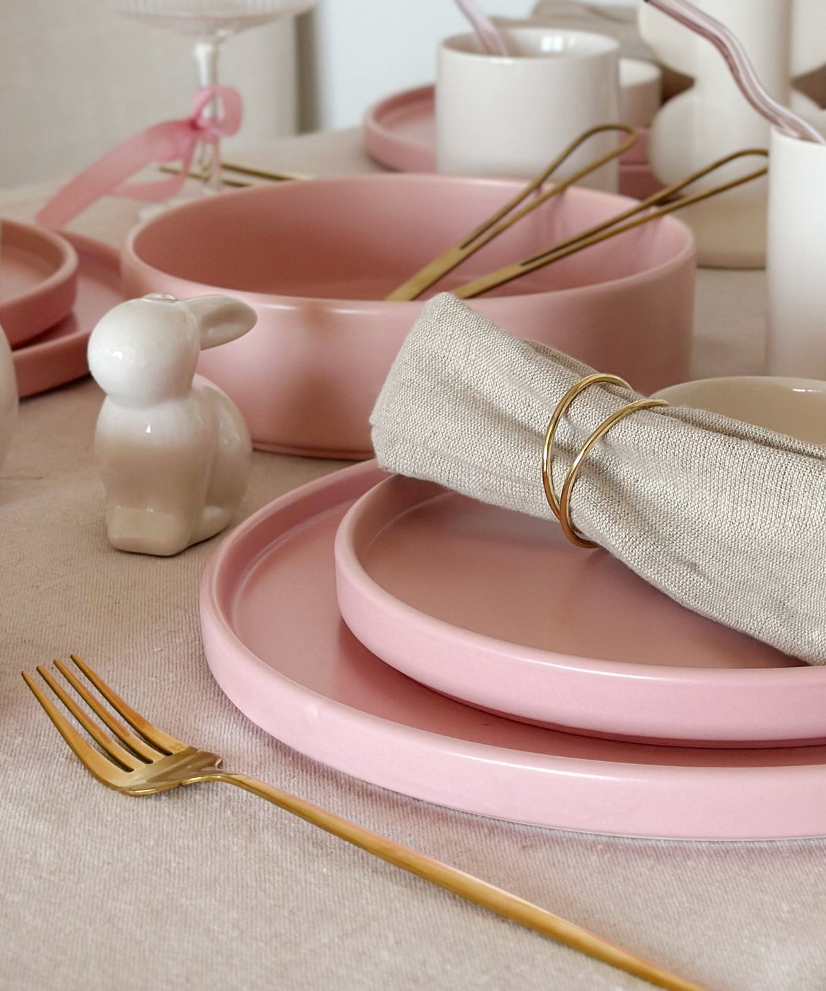 Serviettenringe Gold 6er Set, Serie Rina – Draufsicht
