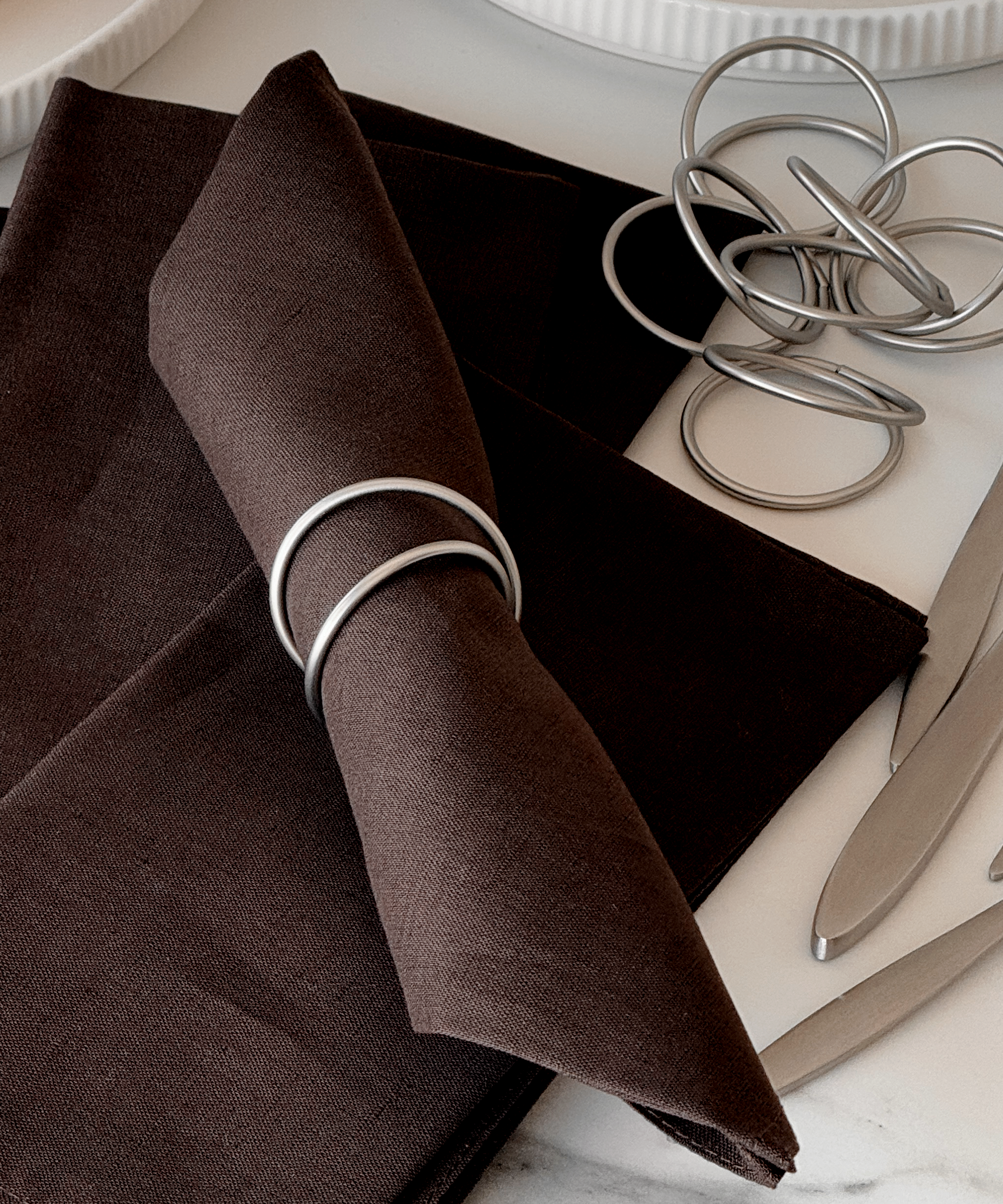 Serviettenringe Silber 6er Set | Rina