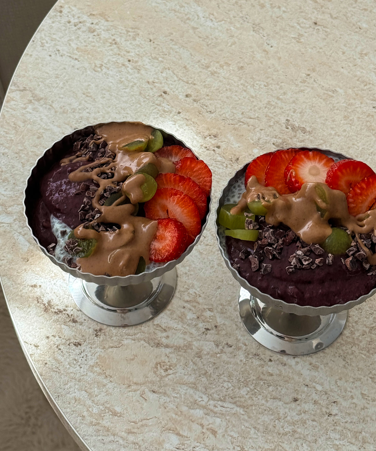 Edelstahl Eisbecher im gerillten Design | Riza