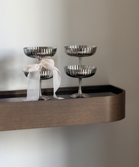 Edelstahl Eisbecher im gerillten Design | Riza