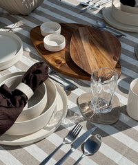 Glasuntersetzer Taupe/Creme | Jade