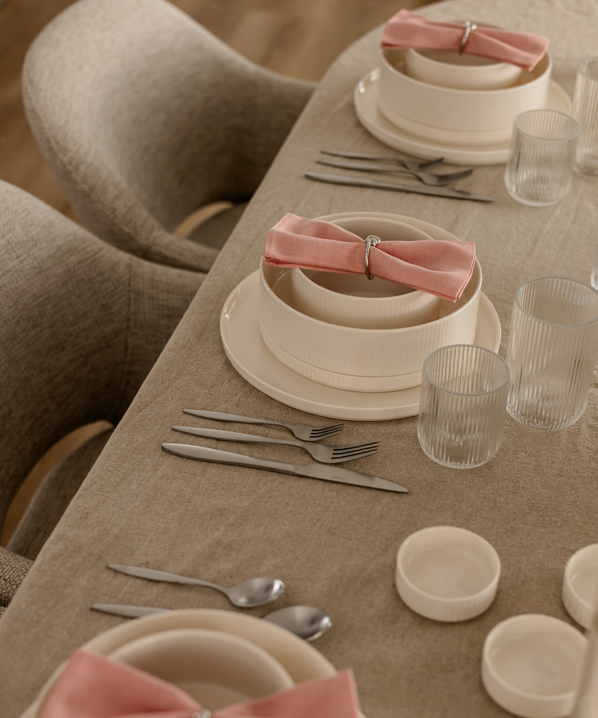 Besteck-Set Silber matt-gebürstet | Tava