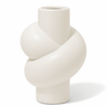 Beige Keramik Vase in gedrehter Form | Tilda