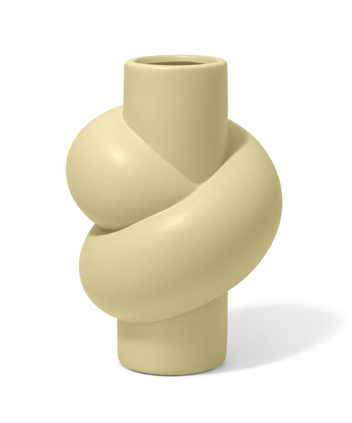 Butter Lemon Keramik Vase in gedrehter Form | Tilda
