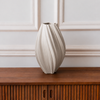 Längliche Keramik Vase Weiß | Flora