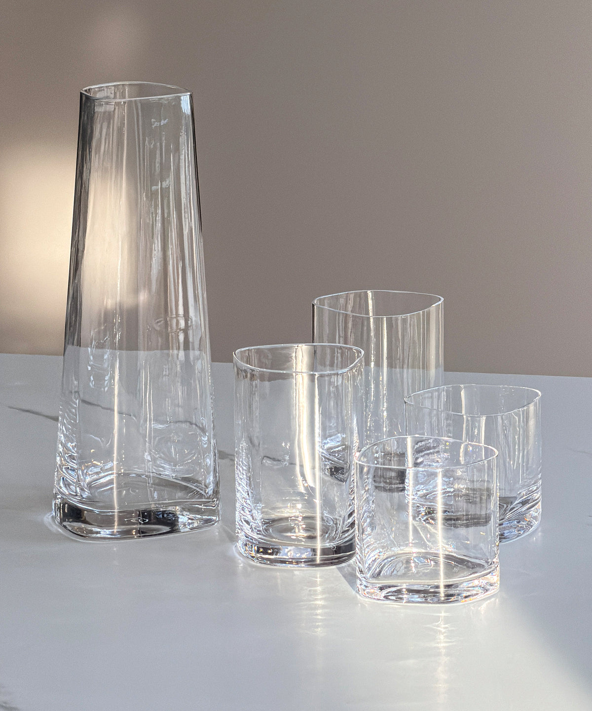 Karaffe & Gläser-Set im klaren Design B-Ware | Venice