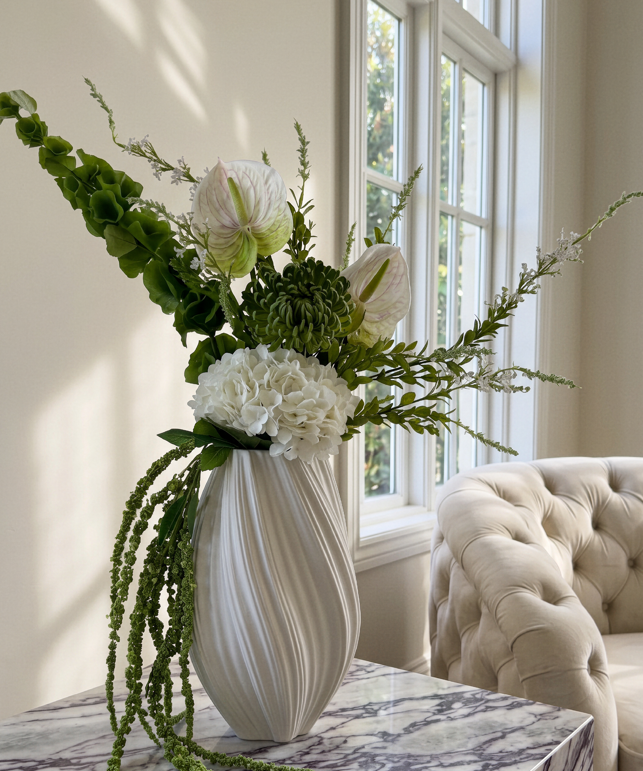 Fresh Escape 8er Bouquet in Weiß & Grün | Bloom