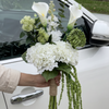 Green Silence Set – 9er Bouquet + Längliche Keramik Vase